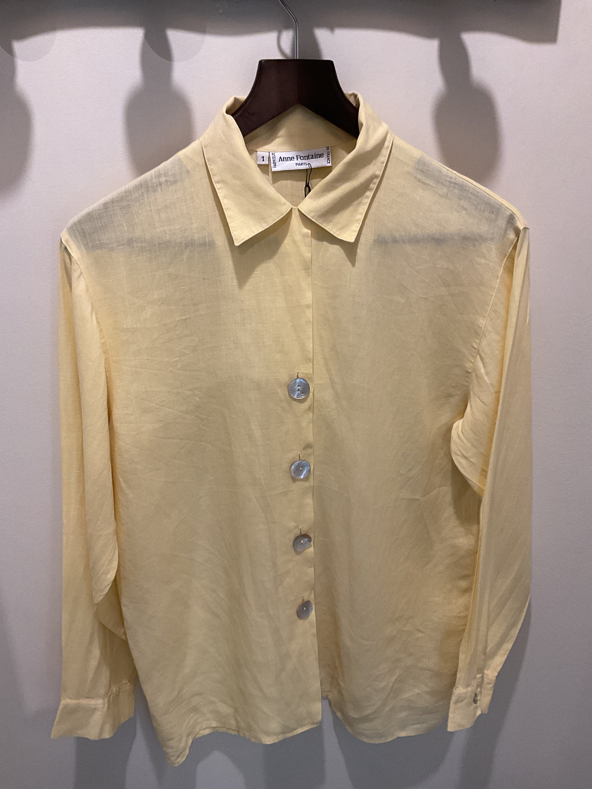 Anne fontaine | Yellow linen shirt