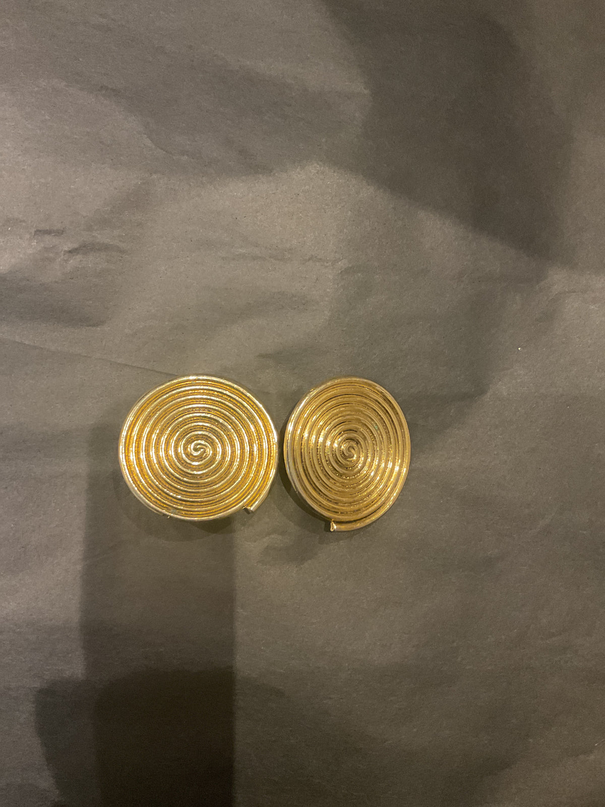 Unknown | Gold spiral Earrings BIG ones