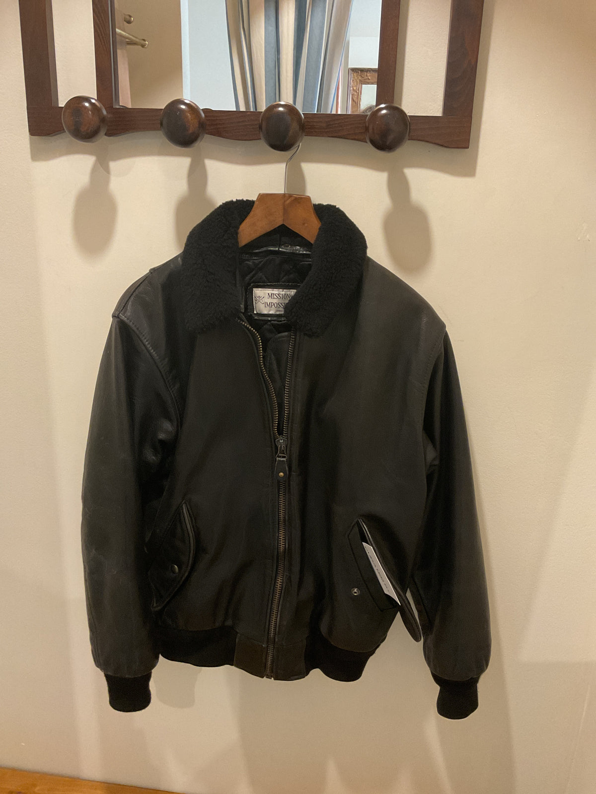 Mission Impossible | Black Leather Bomber