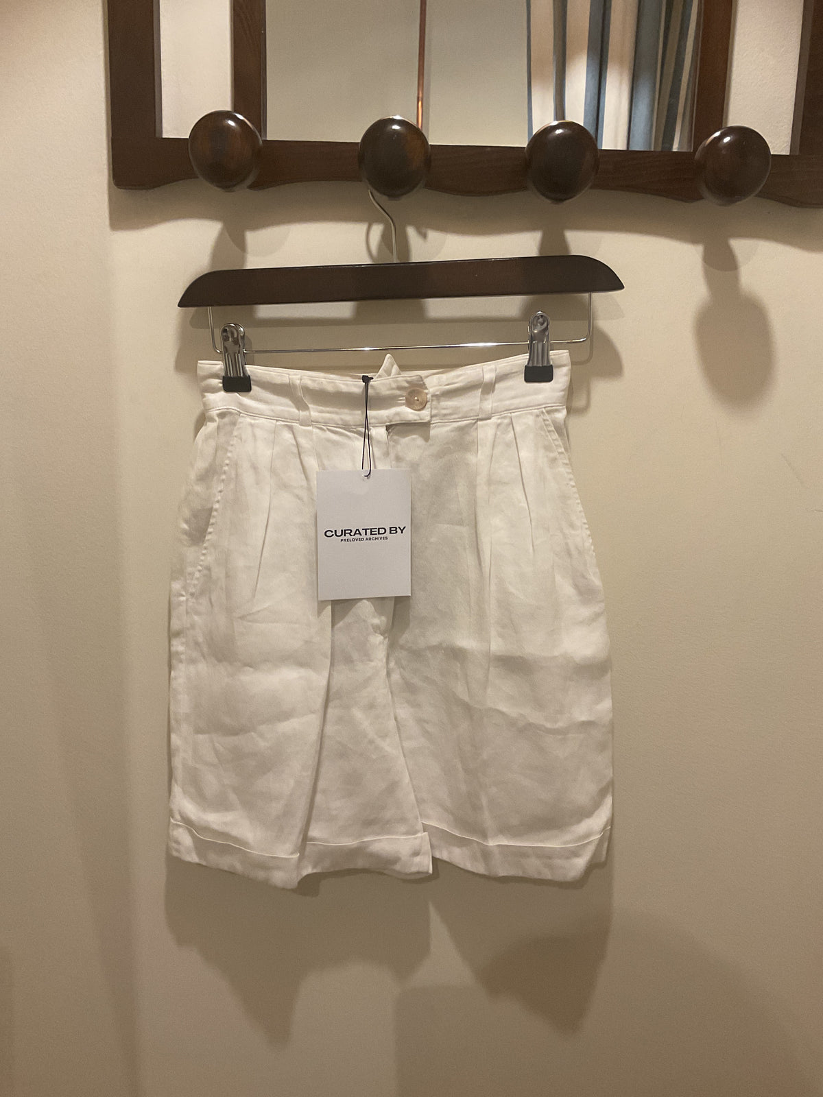 Kenzo | White Linen Shorts