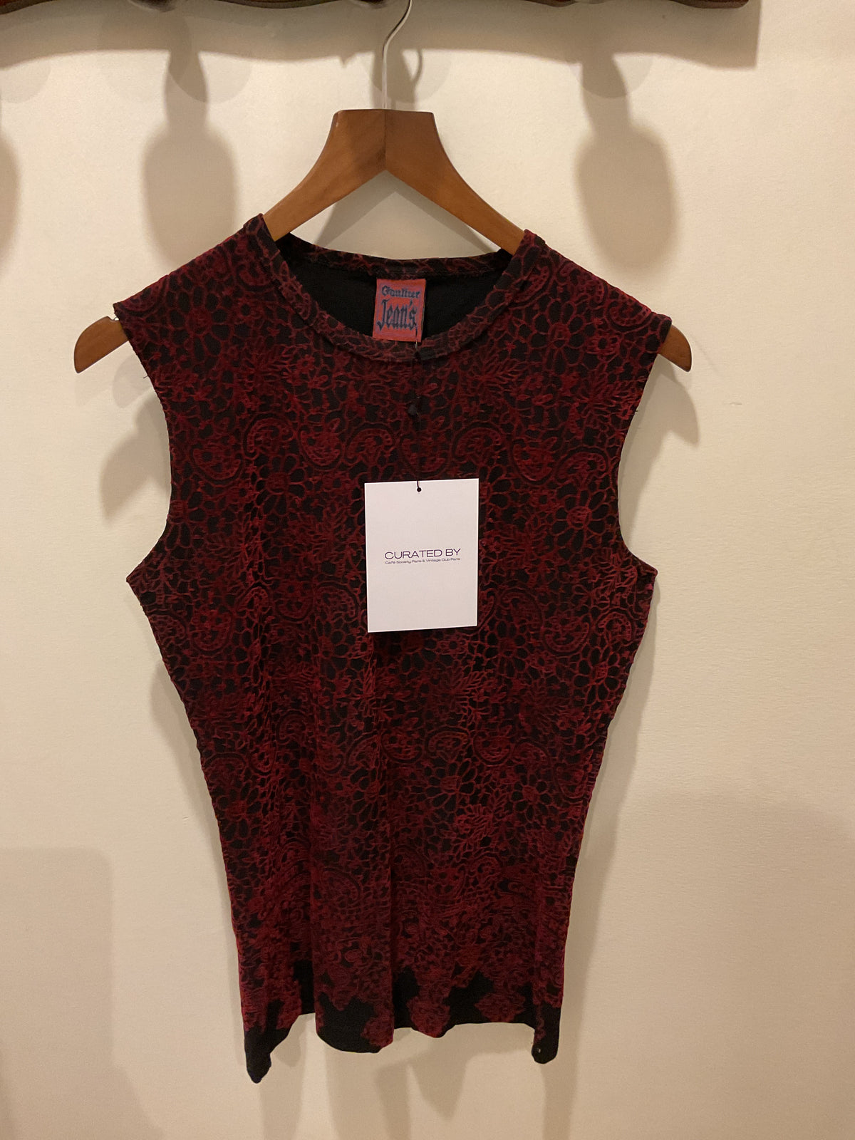 Gaultier Jean's | Black and Red Velvet Top AW1998