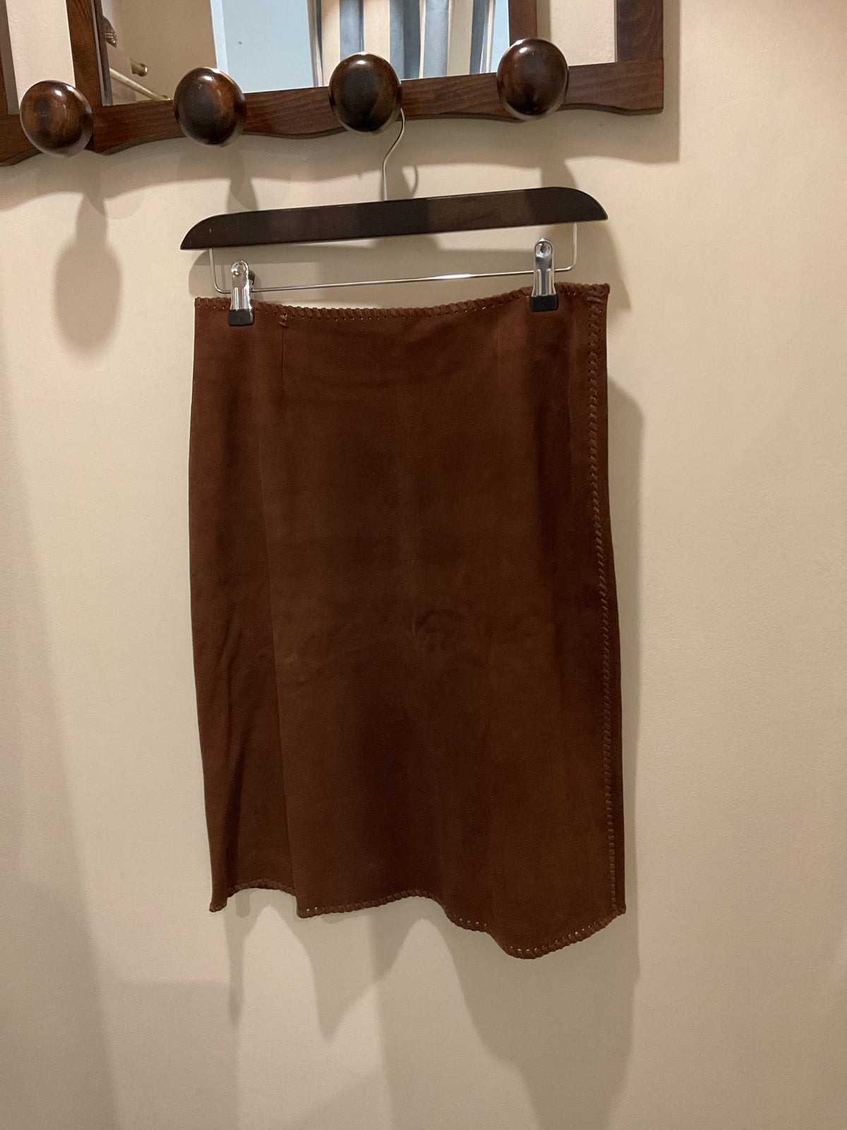 Celine | Brown Suede Leather skirt