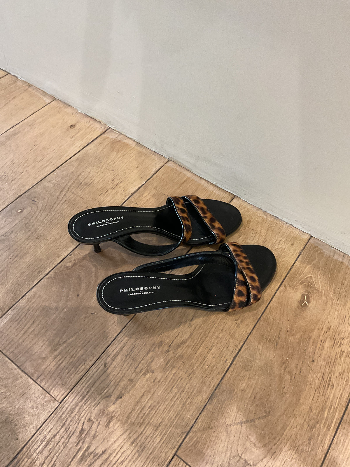 Philosophy of Lorenzo Serafini | Leopard Printed Mules Shoes