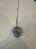 Unknown | Silver Chain Necklace with Green Stone