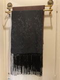 Unknown | Black embroided scarf