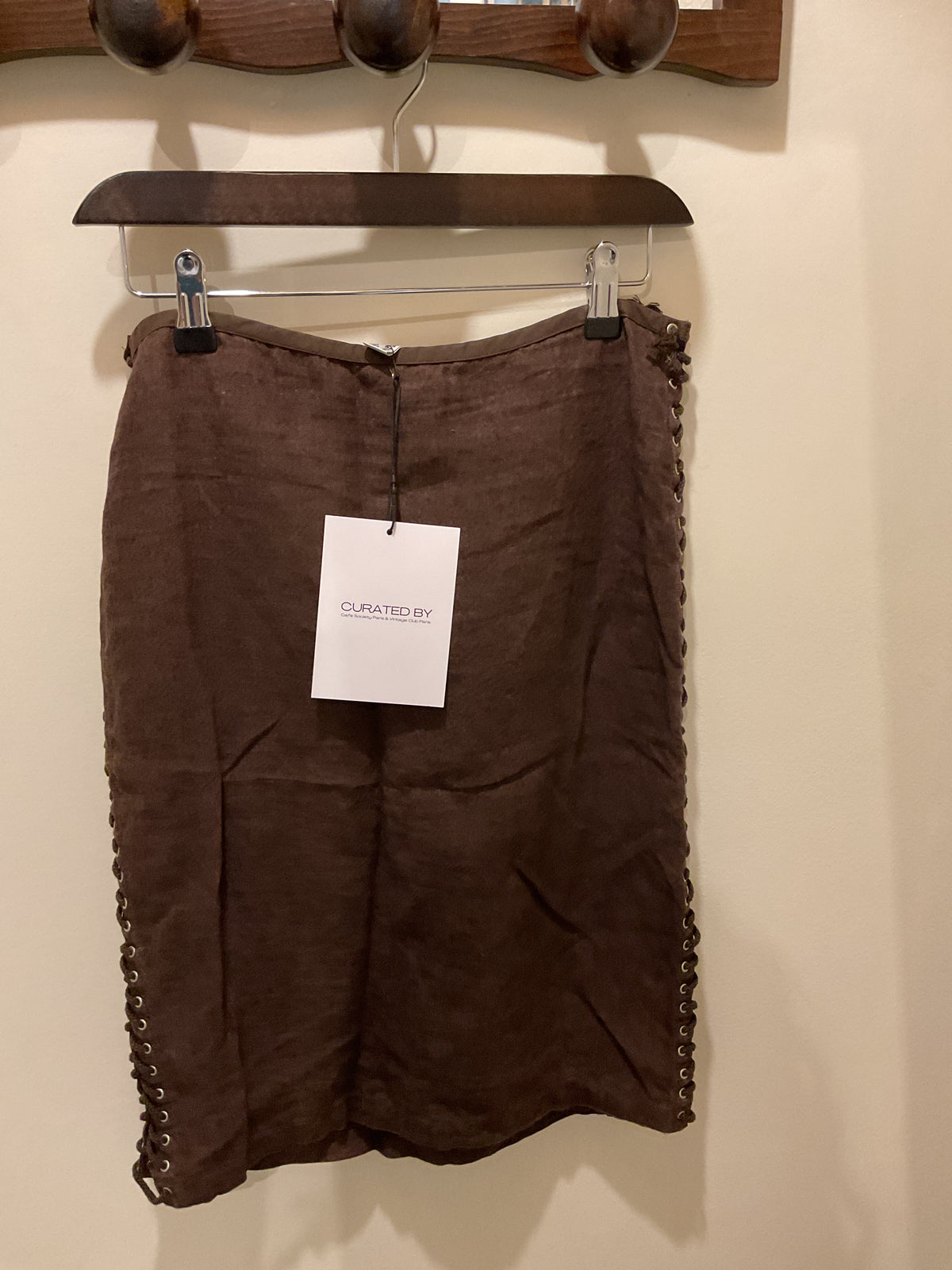 Jean Paul Gaultier | Brown corset skirt linen