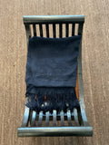 Genny | Navy embroided silk scarf