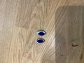 Unknown | Silver blue earrings
