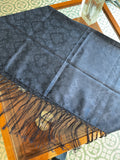 Unknown | Navy square scarf flower