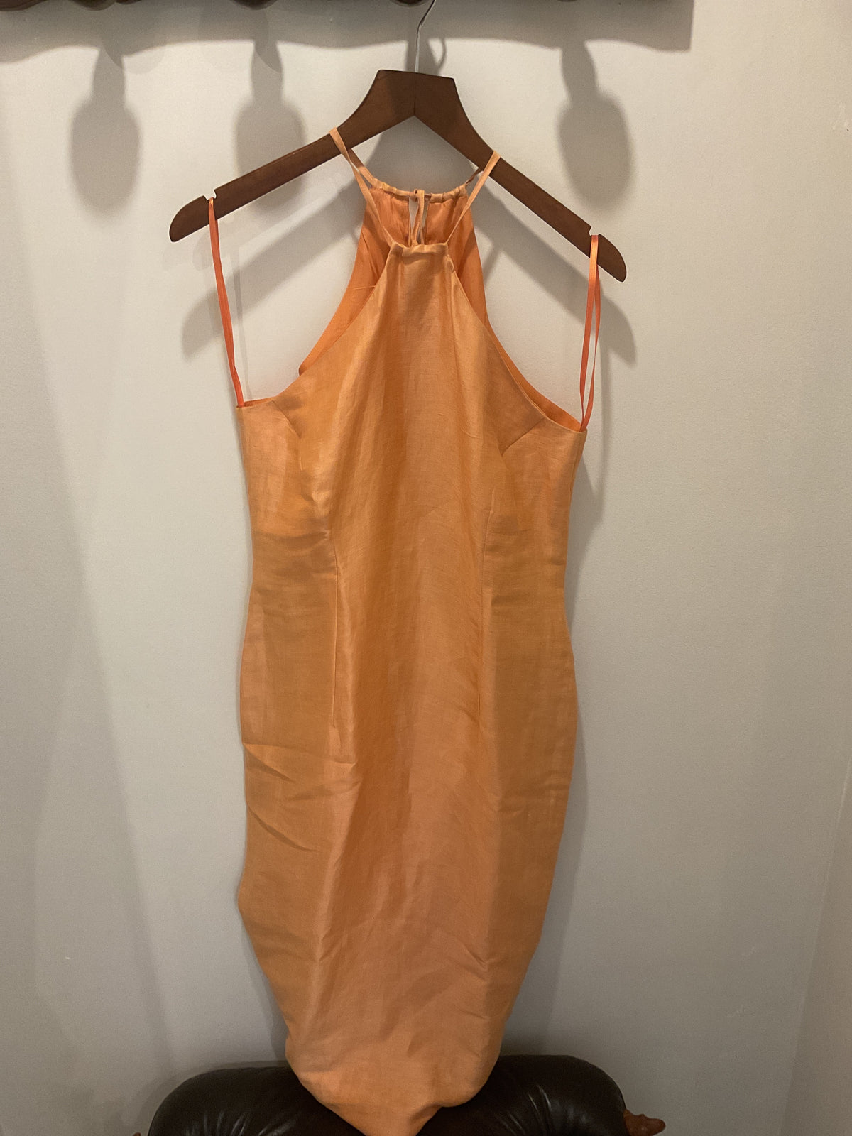Rafso | Col halter orange dress