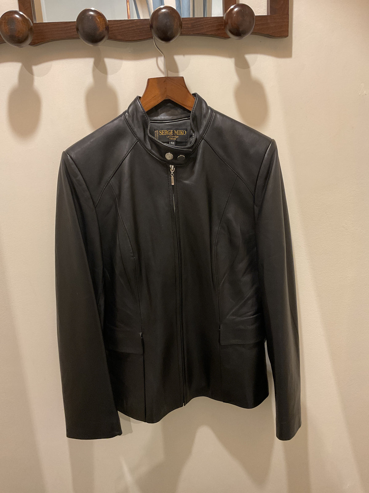 Serge Miko | Fitted Black Leather Jacket