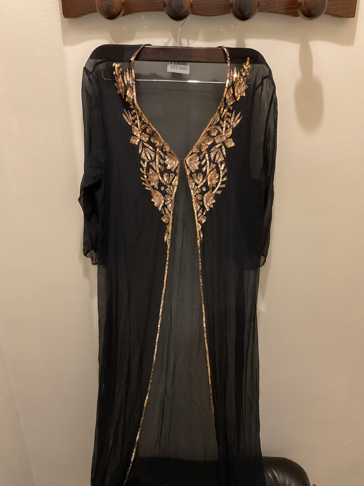 Gianfranco ferre | Long Silk jacket gold sequins