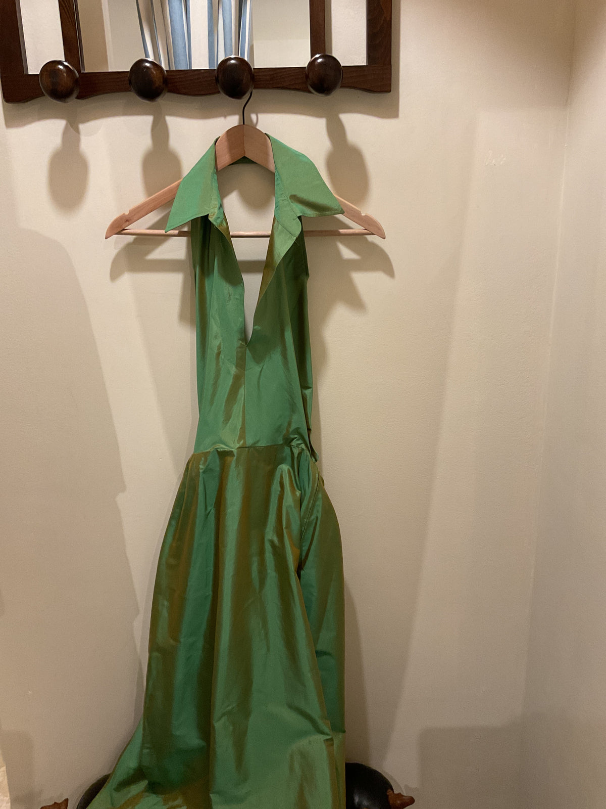 Max Mara | Green Silk Backless Dress