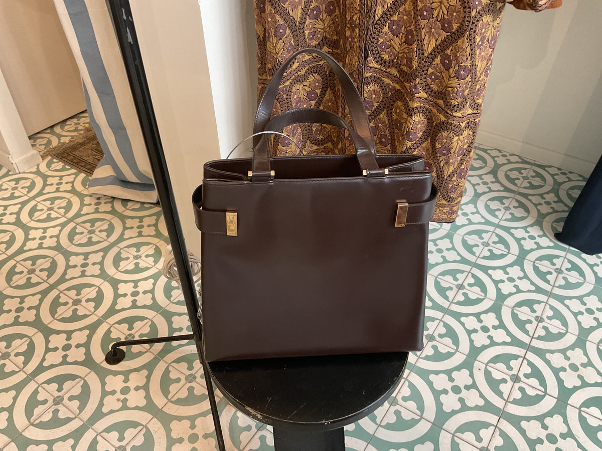 Gucci | Brown Structured Leather Bag