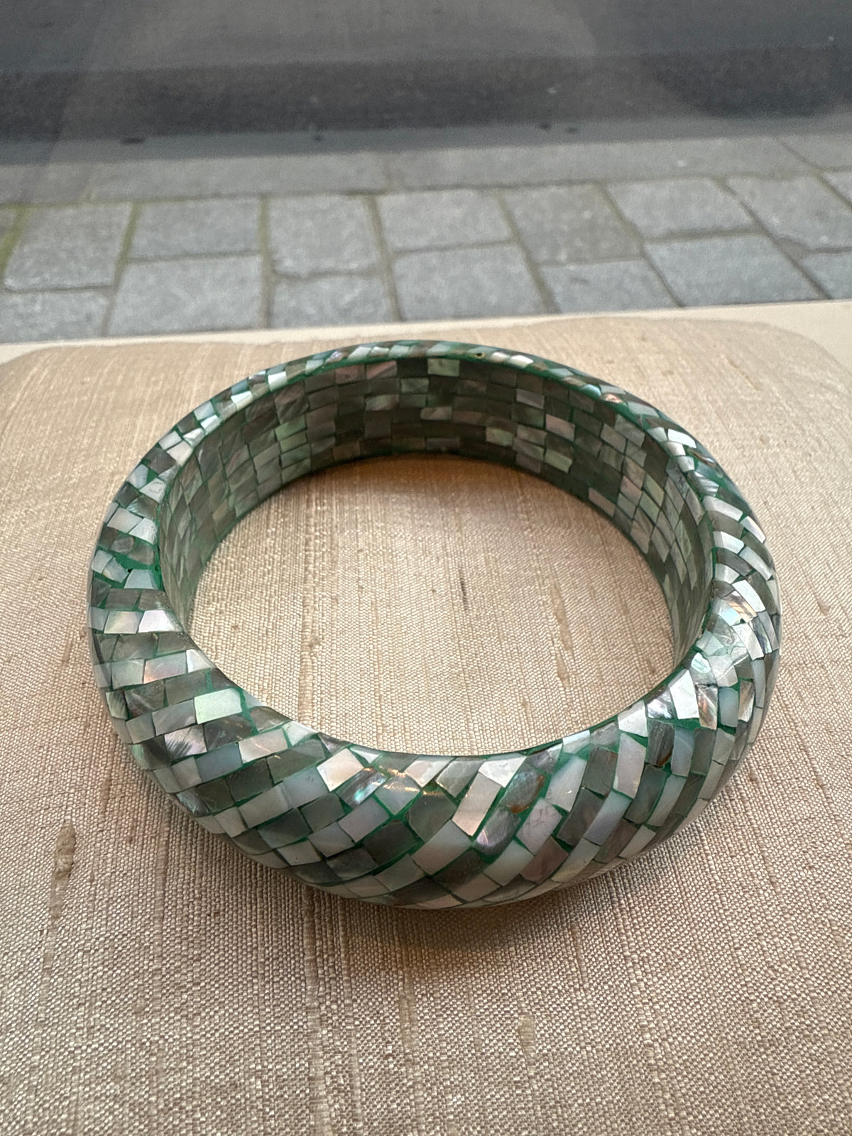 Unknown | Light Green Horn Bangle
