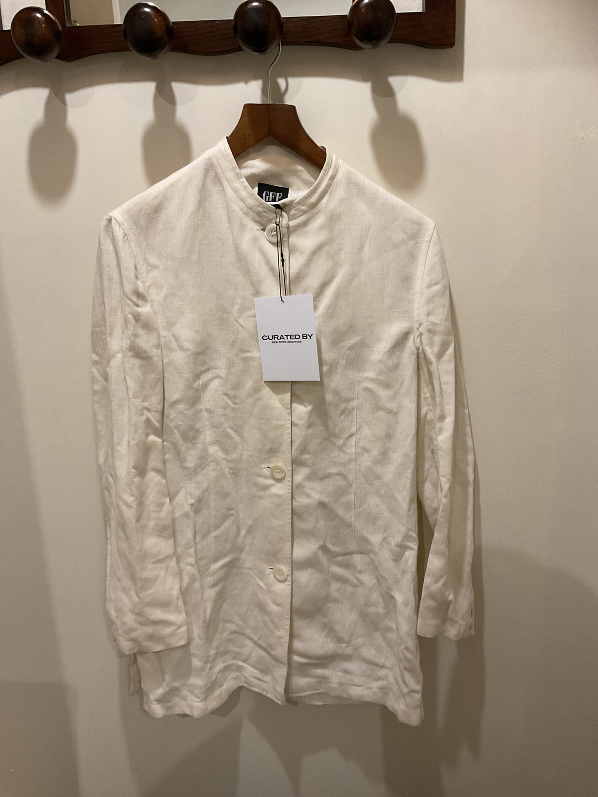 Gianfranco Ferré | Beige Linen Mao Collar Blazer