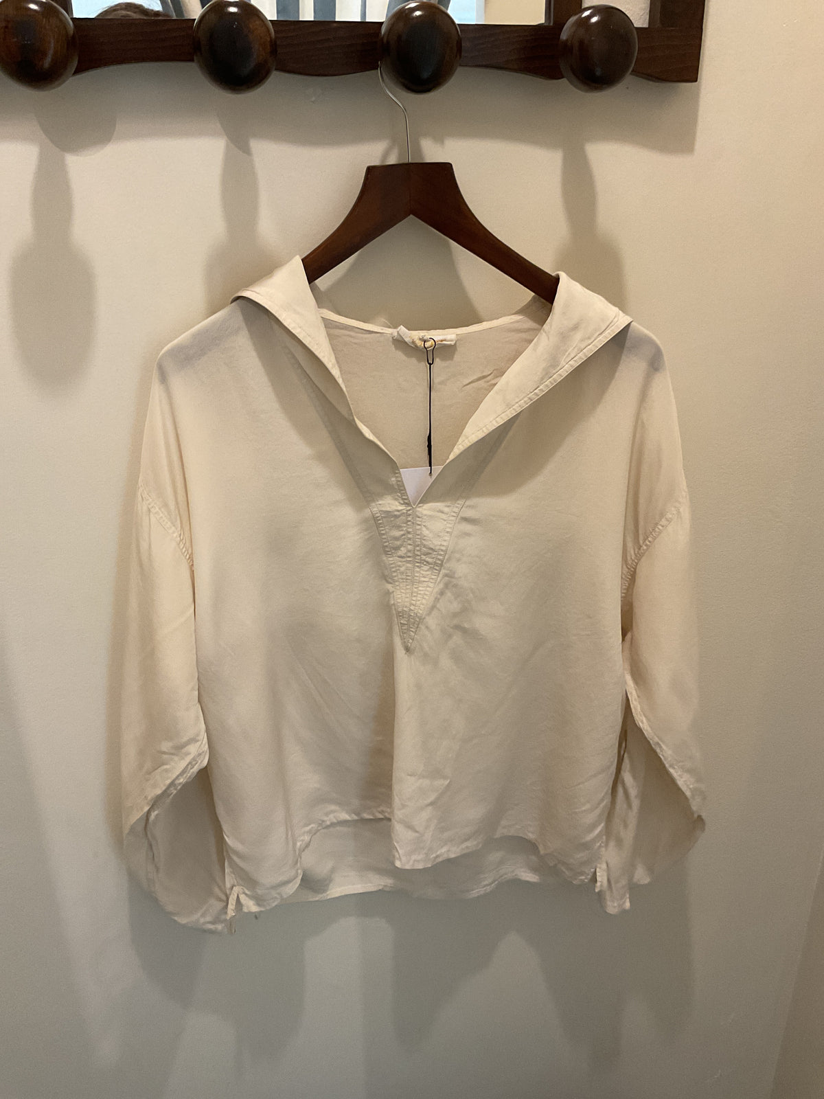 Unknown | ivory silk shirt
