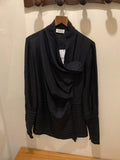 Luciano Soprani | Black geometric embroided shirt T.S