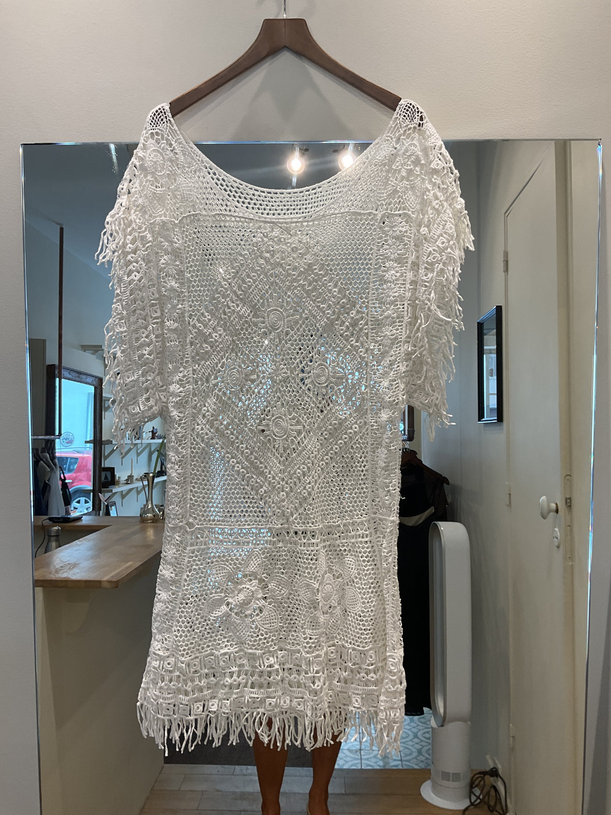 Unknown | White lace beach dress