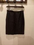Claude Montana | Ferrer y Sentis Brown Linen Skirt