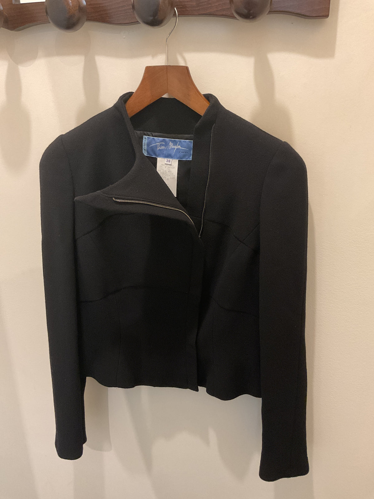 Thierry Mugler | Black cropped wool jacket