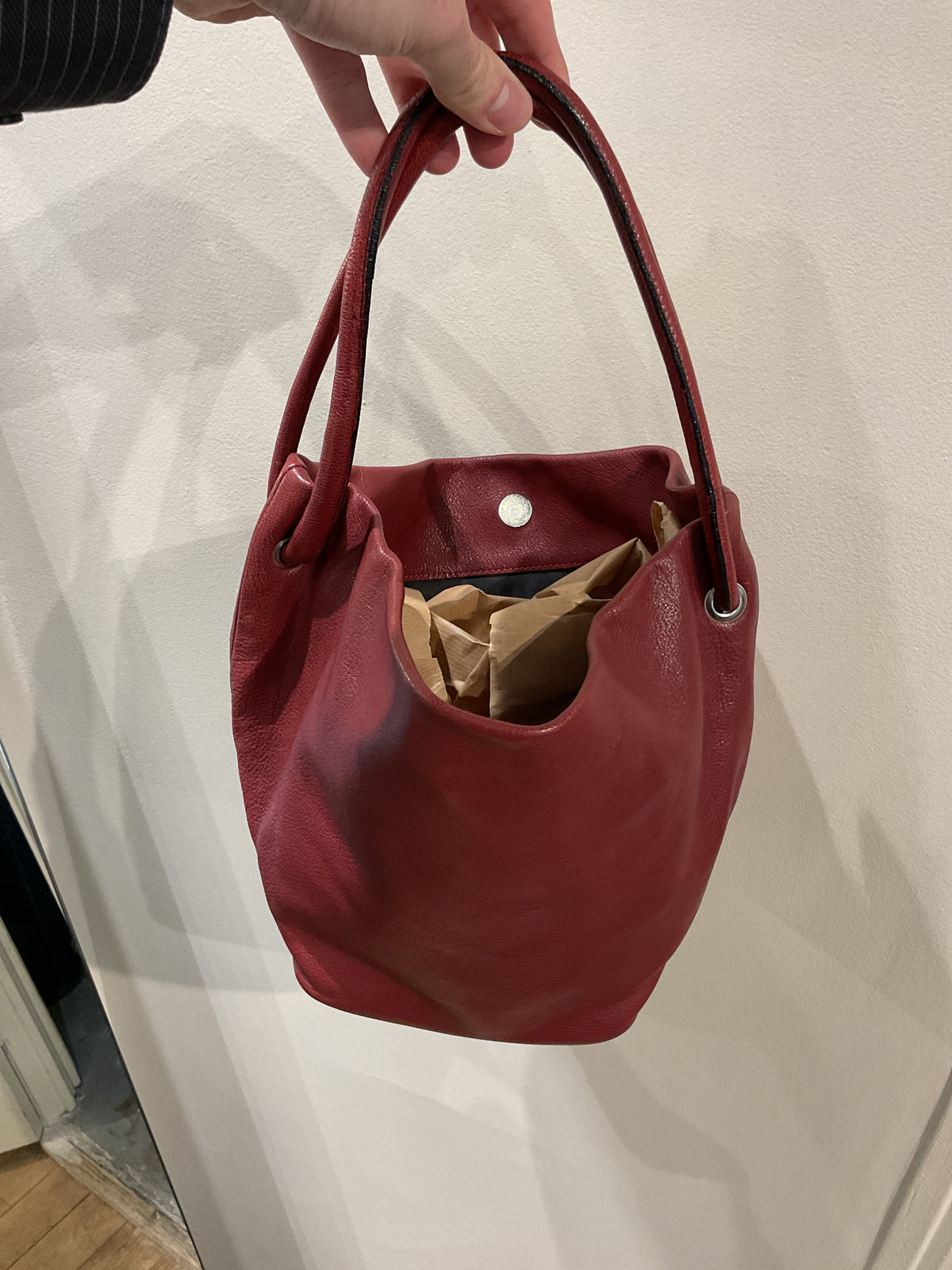 Ombeline | Red leather bag