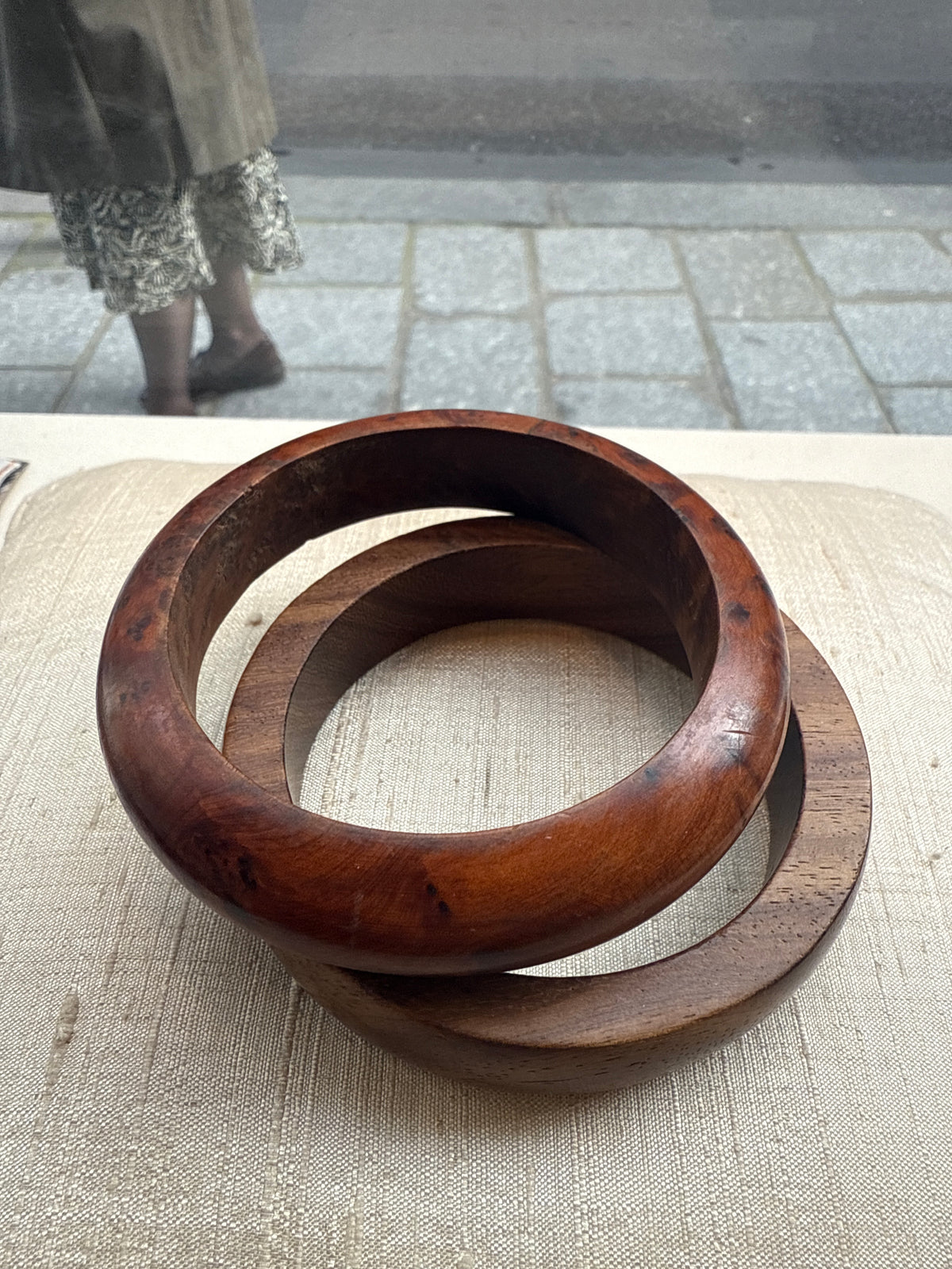 Unknown | Wooden Cuff Bracelets (Set of 2)