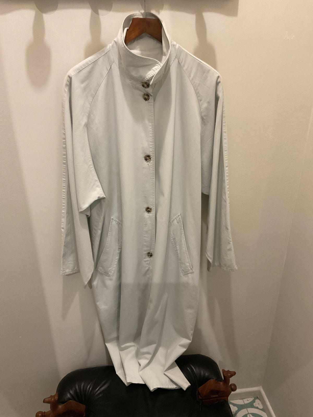 Ramowear | light grey long trench-coat