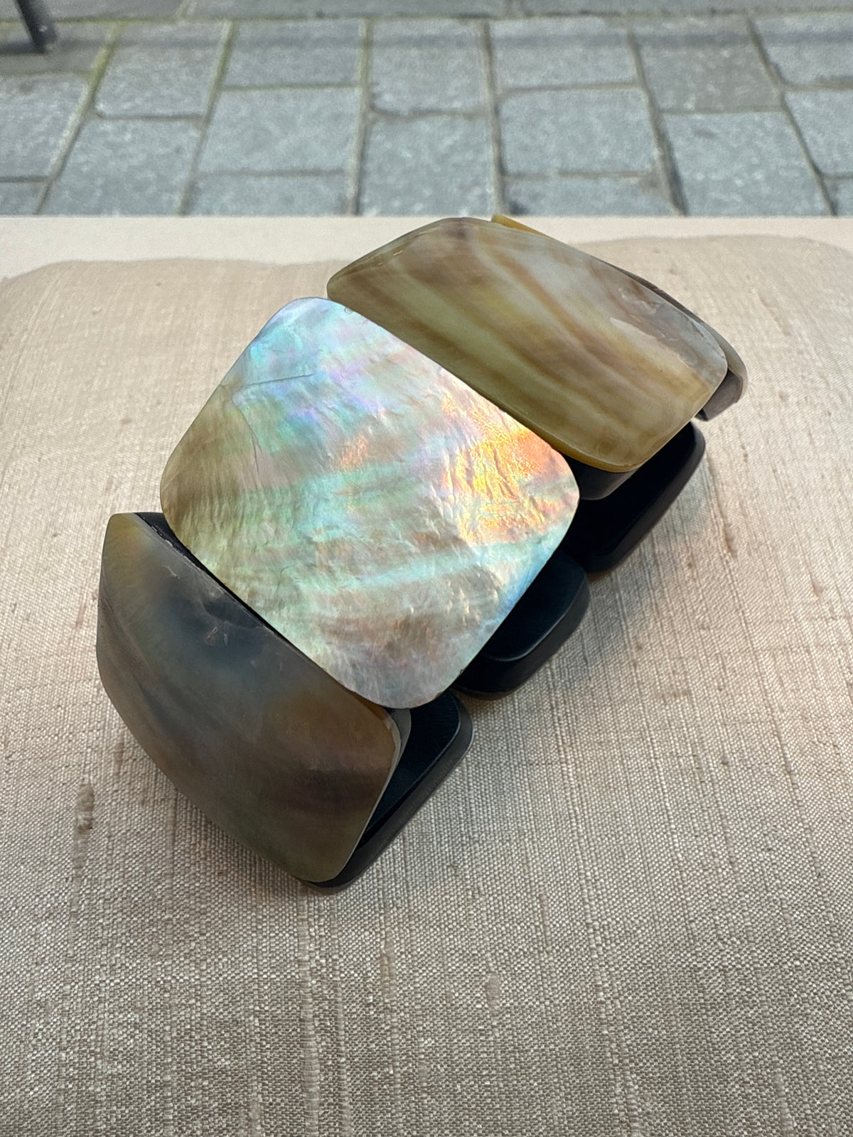 Unknown | Mother-of-Pearl and Wood Bracelet