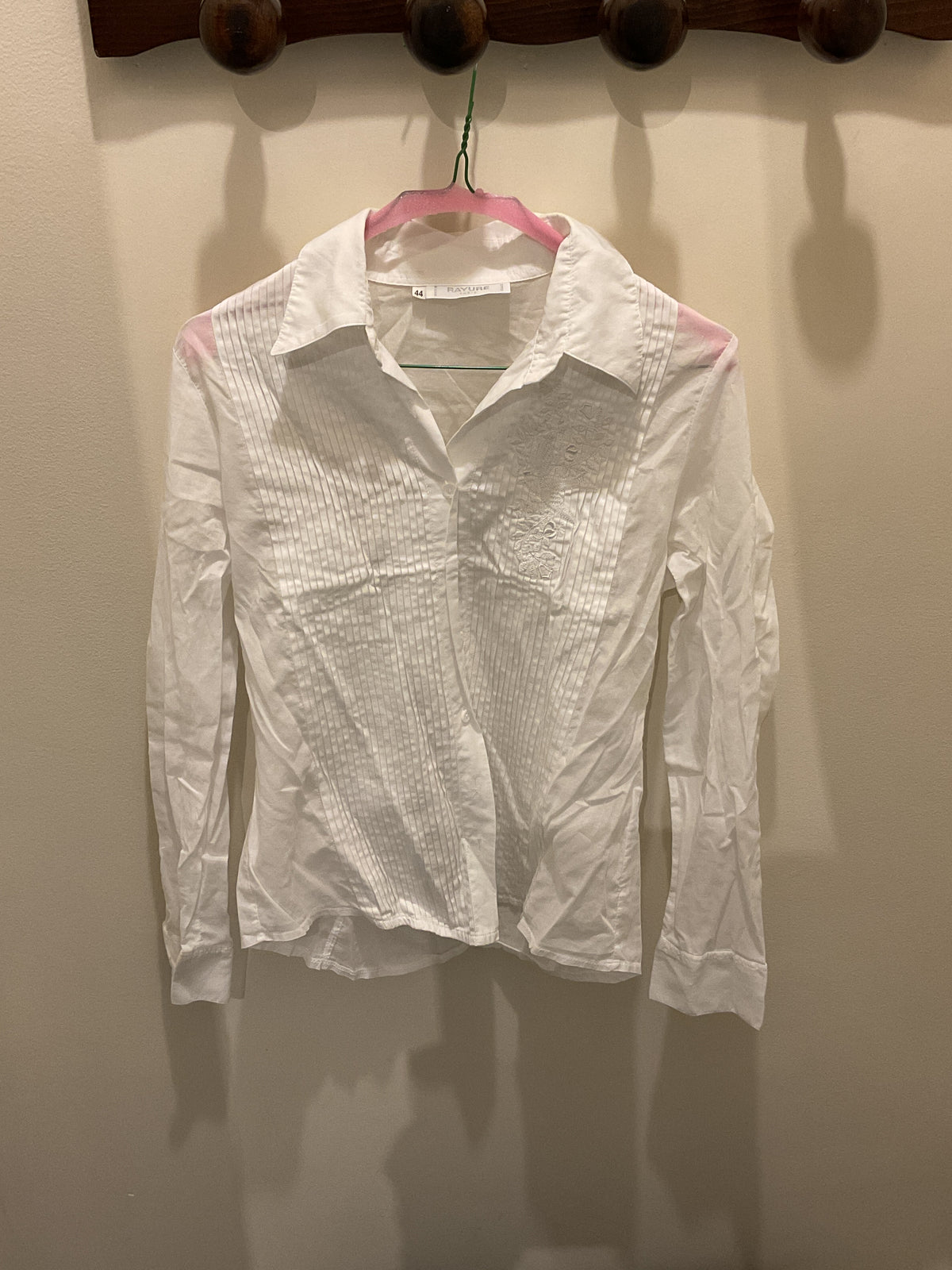 Rayure | White shirt with embroided flower