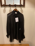 Ferré Studio | Black Sheer Silk Shirt