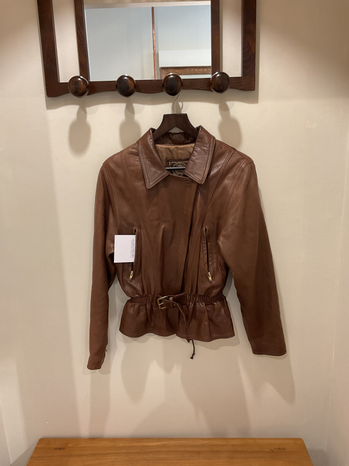 Pellissimo | Brown Leather Lace-Up Jacket