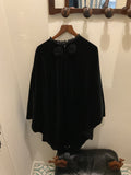 Unknown  | Black Velvet Cape with Flower