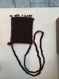 Unknown | bag burgandy evening clutch with pearls