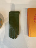 Unknown | Military Green Lambskin Gloves