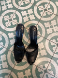 Costume National | Black Leather Mules