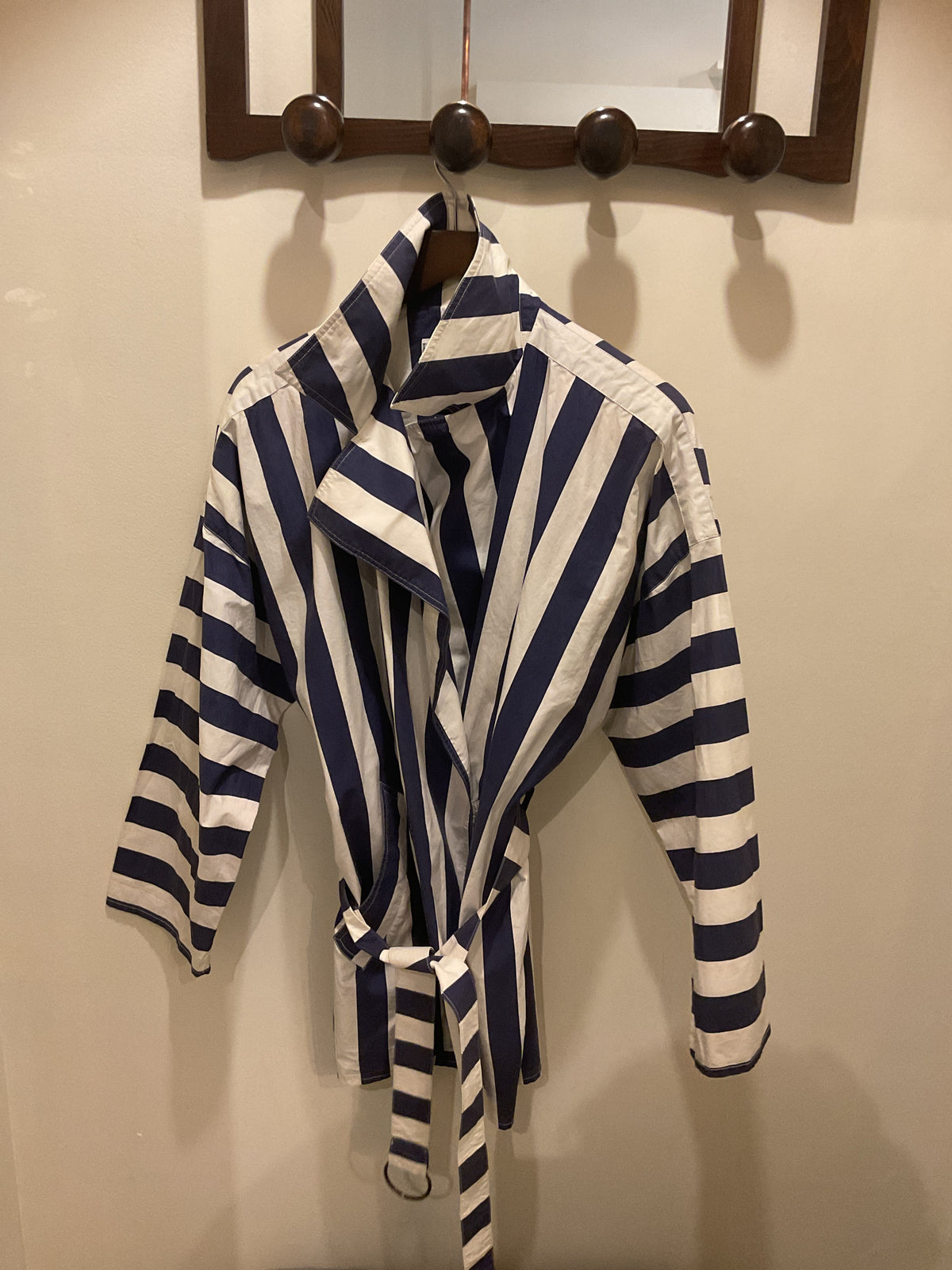 Ramowear | White & Blue Stripes Trench