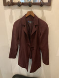 Claude Montana | Burgandy long blazer one button