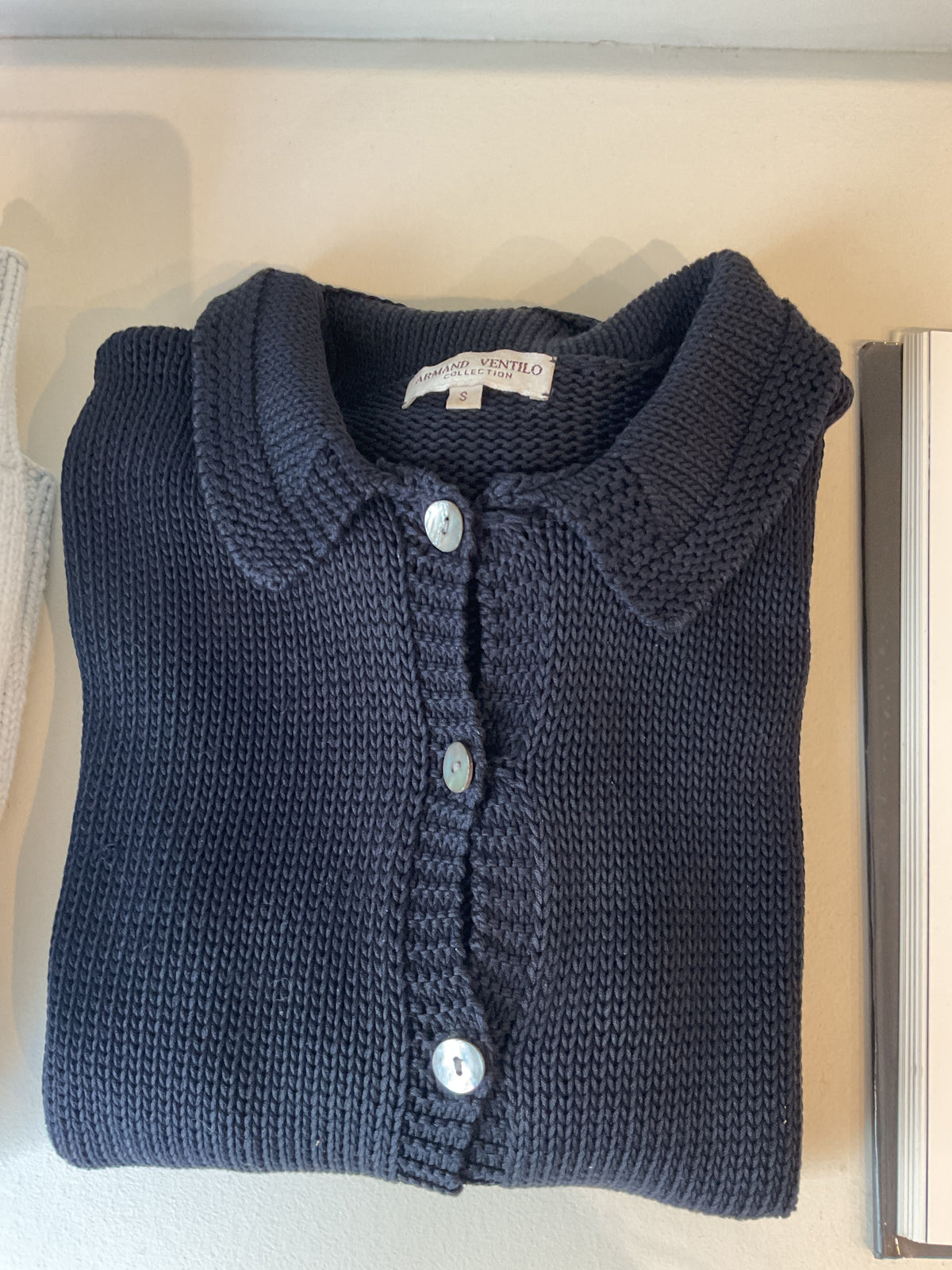 Armand ventilo | Navy knitted cardigan