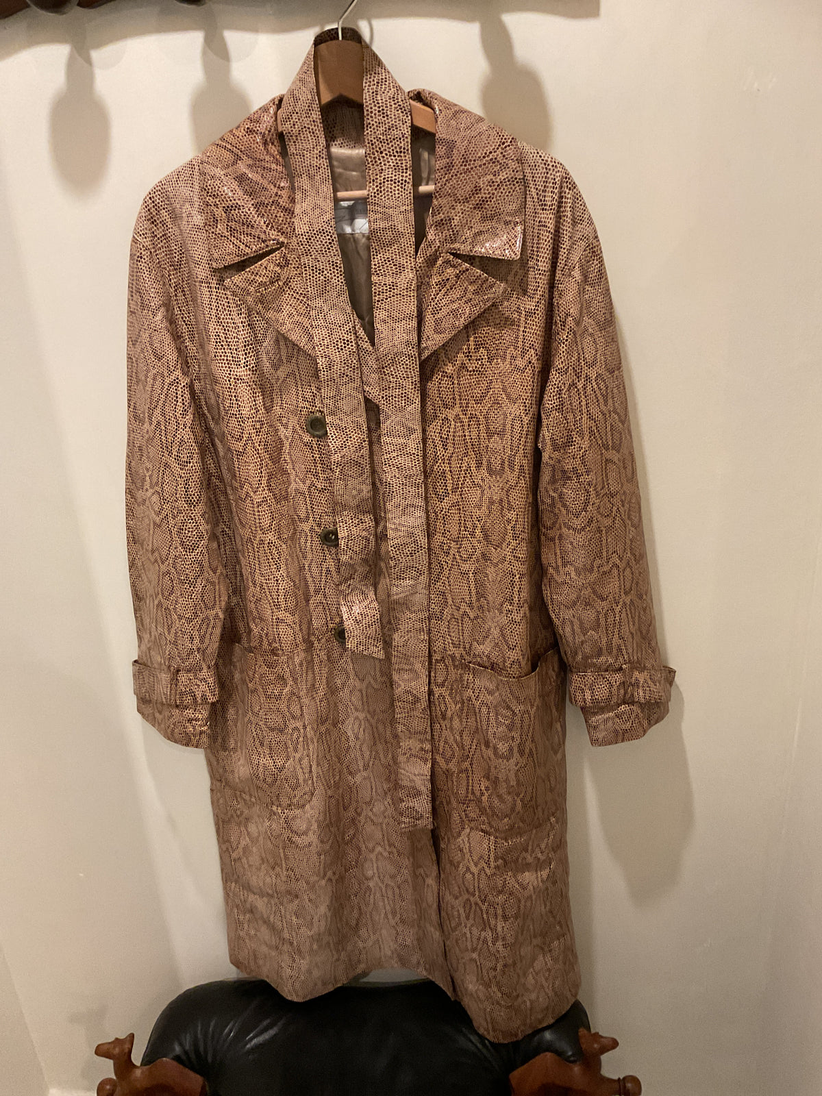 Genny |Snake trench-coat Leather