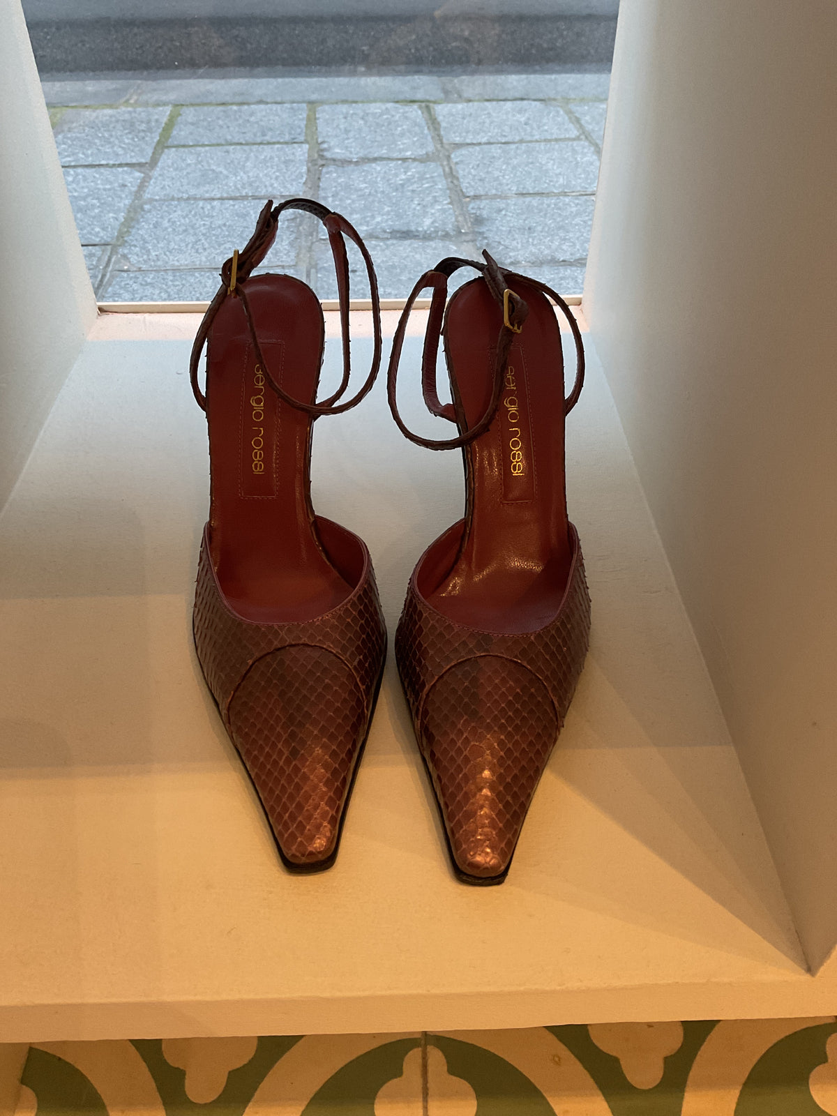 Sergio Rossi |  Pink Snake Shoes - 35