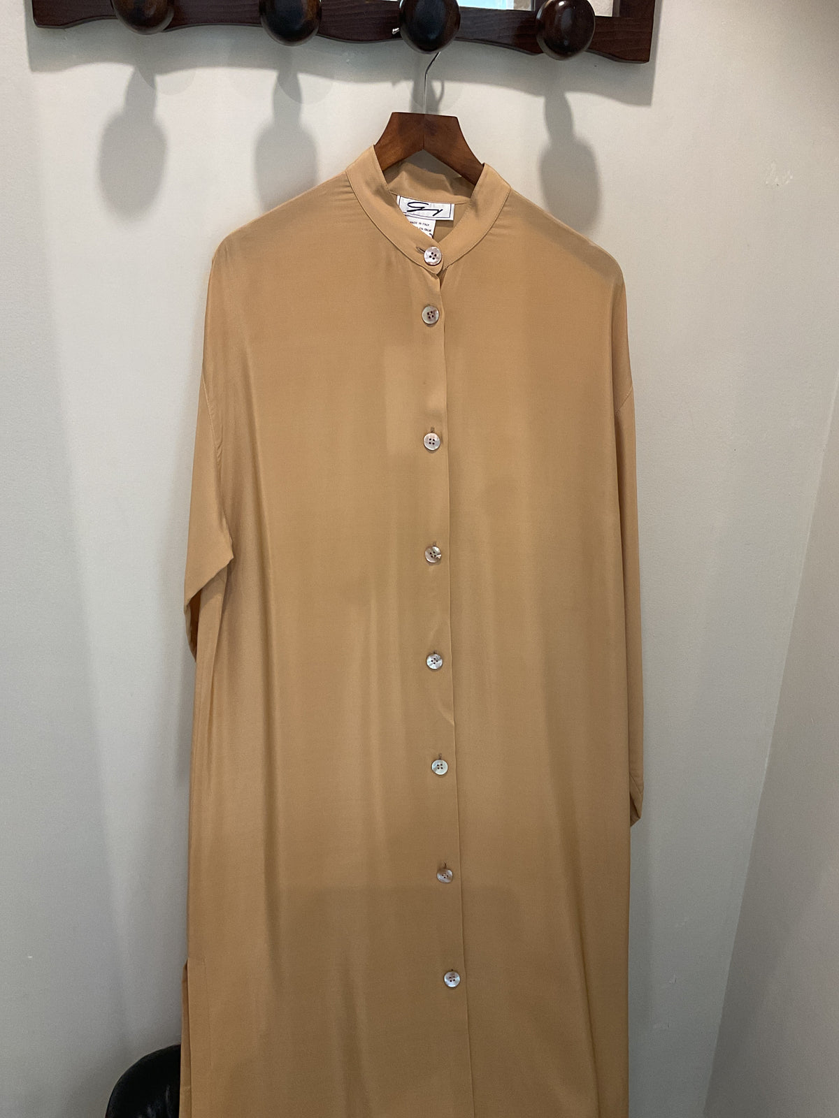 Genny | Long yellow Silk shirt T.36