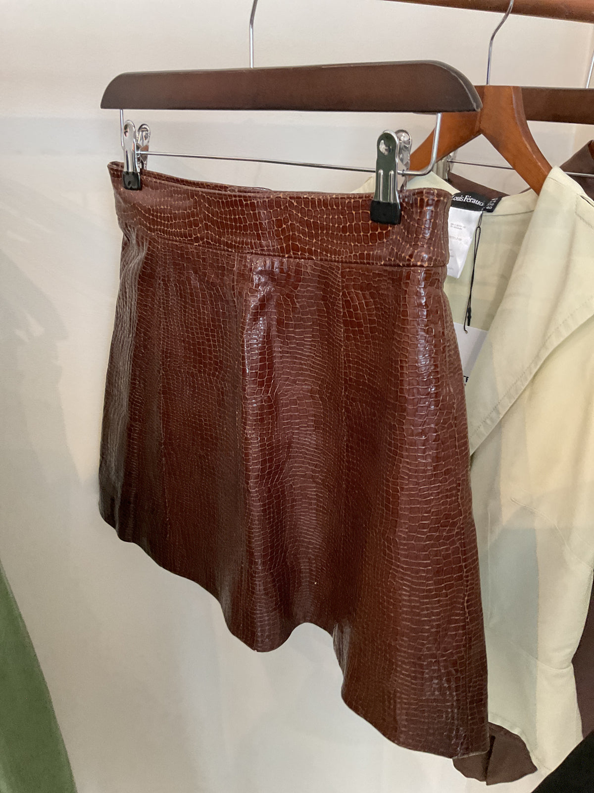 Mario Valentino | Brown skirt python print