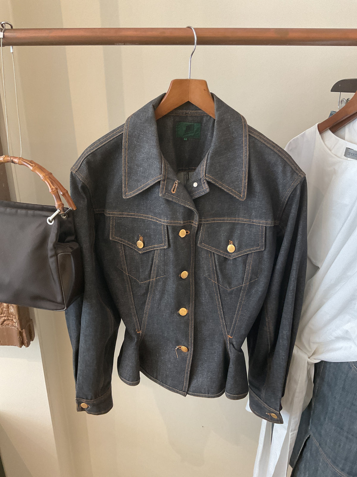 Jean Paul Gaultier | Dark Grey denim Corset Jacket