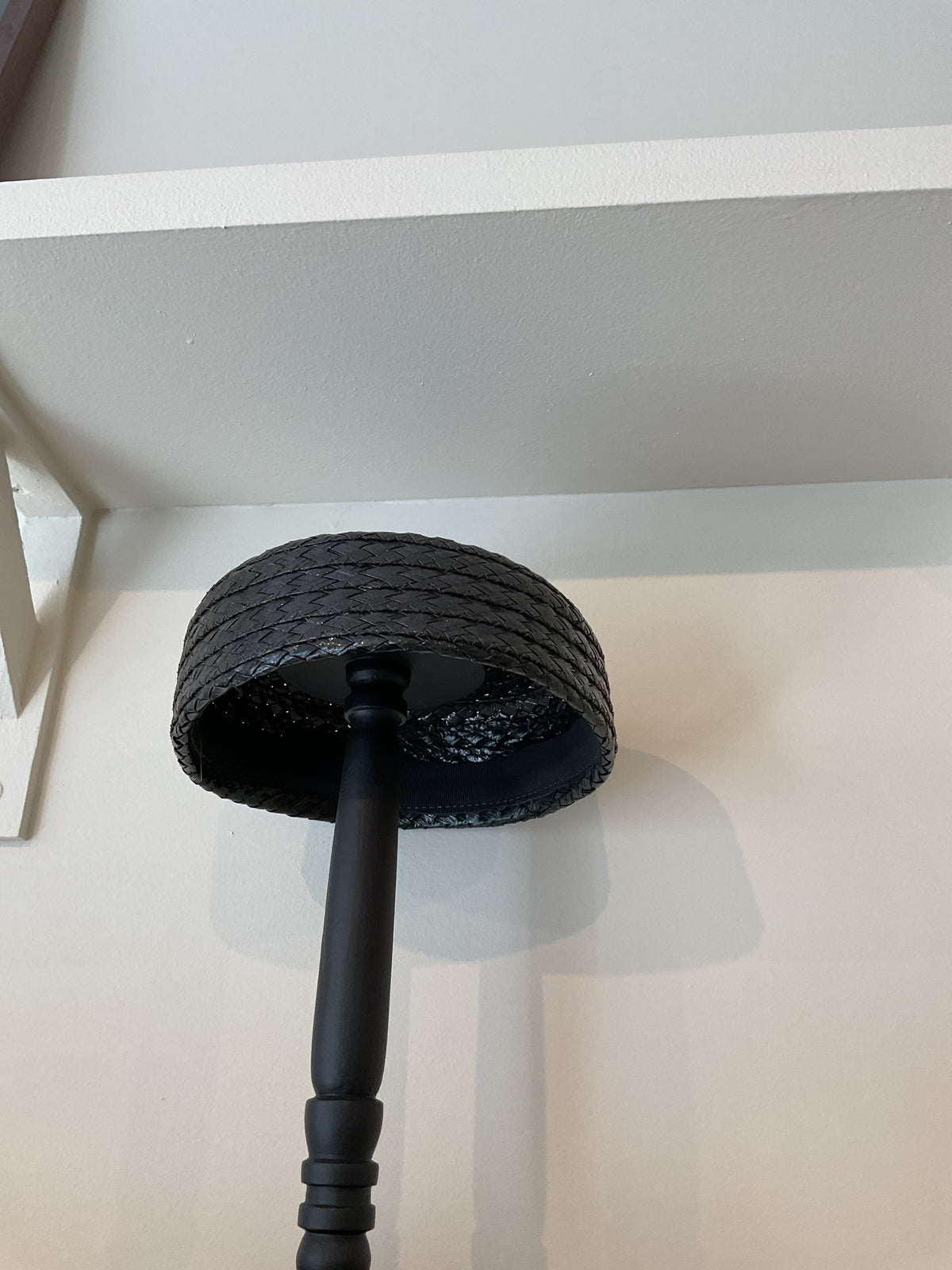 Unknown | Black wicker bibi hat