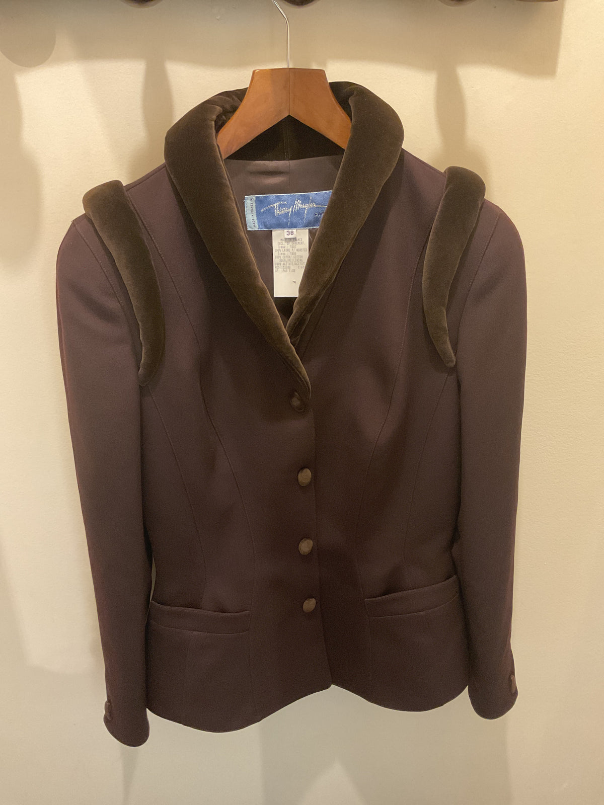 Thierry mugler | Burgandy padded jacket