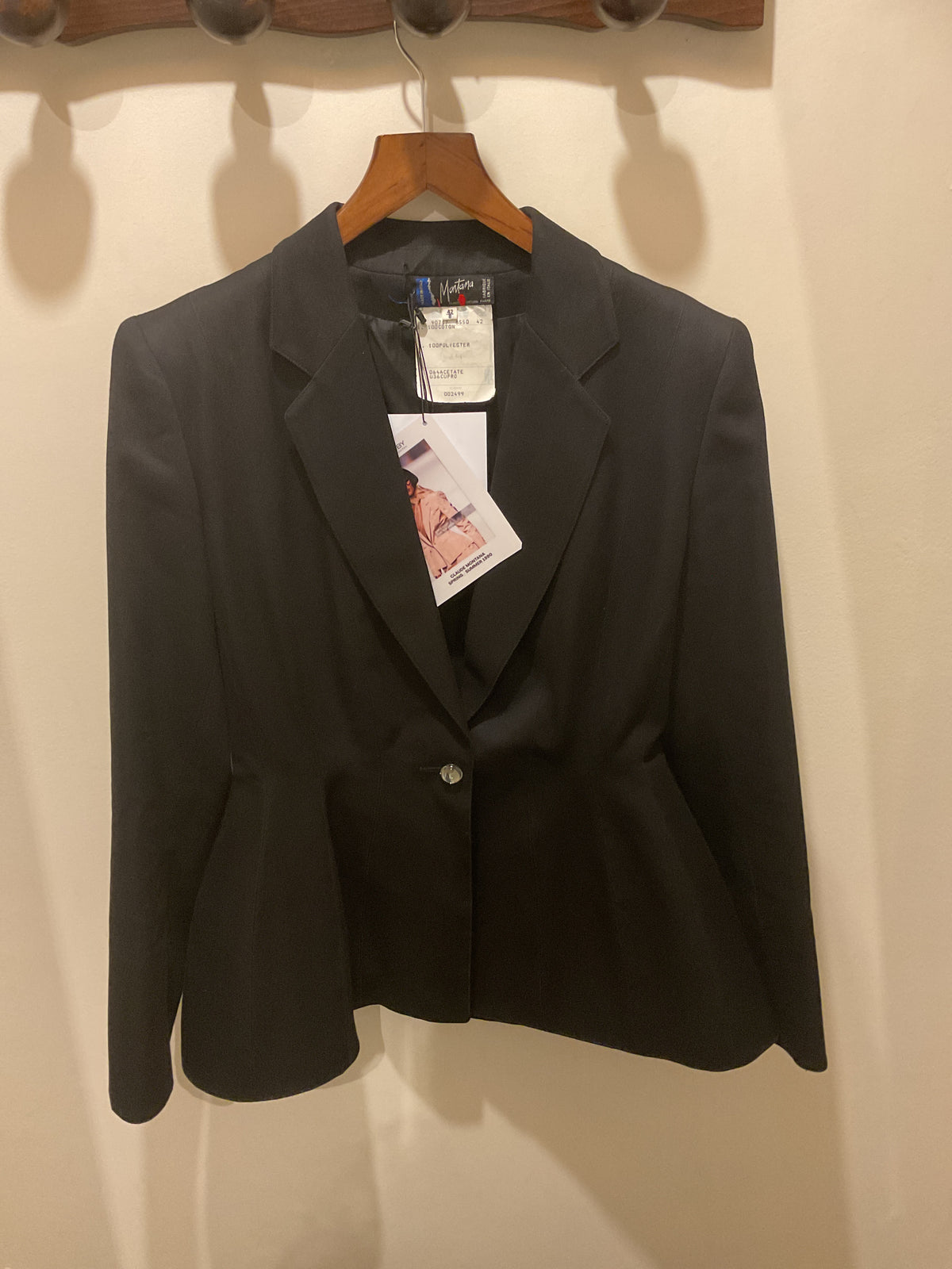 Claude Montana | Black Cotton Bar Jacket