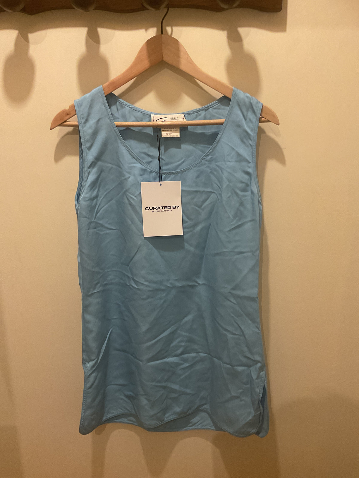 Genny | Sky Blue Silk Top