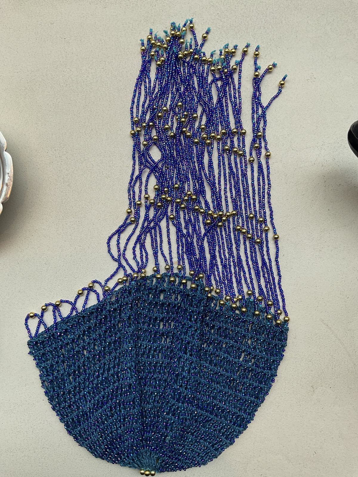 Unknown - Beaded Blue headpiece