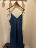 Unknown | Silk Navy blue dress